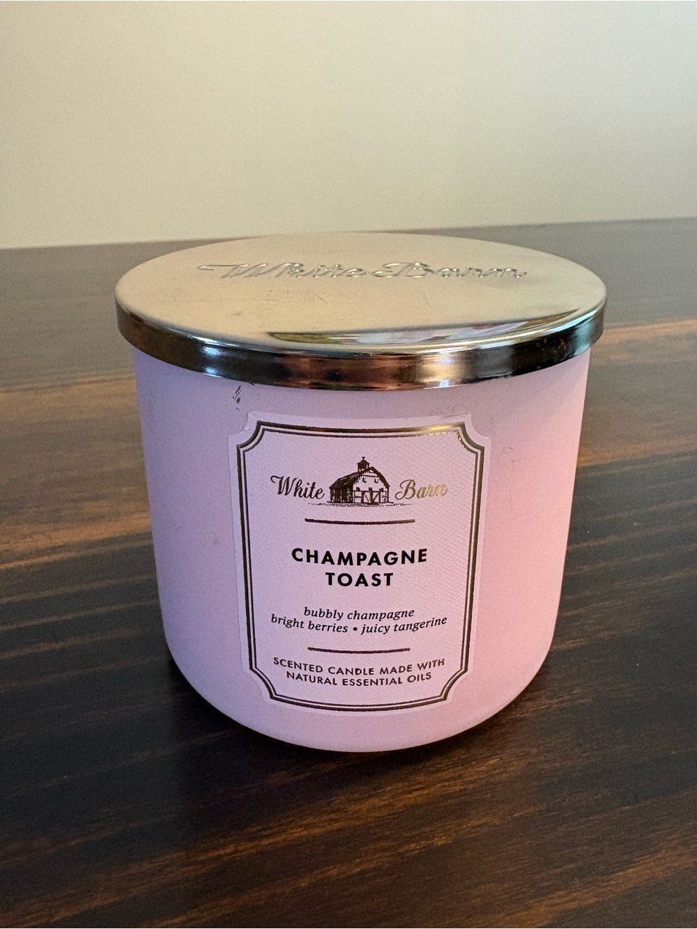 Bath & Body Works White Barn Champagne Toast 3-Wick Candle 14.5 oz